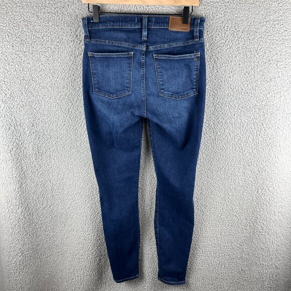Madewell Medium Wash Buttonfly 9" High-Rise Skinny Blue Denim Jeans Size 28‎ - Picture 11 of 15